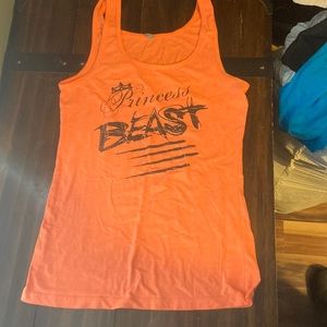 Orange Princess Beast racerback tanktop